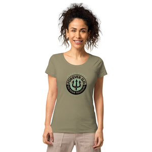 Women’s basic organic t-shirt - Forever GO Where Life & Happiness Meet