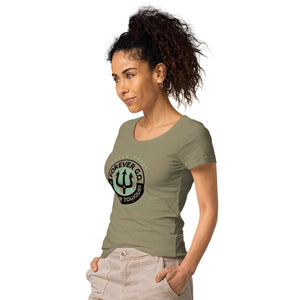 Women’s basic organic t-shirt - Forever GO Where Life & Happiness Meet