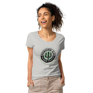 Women’s basic organic t-shirt - Forever GO Where Life & Happiness Meet