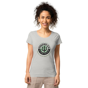 Women’s basic organic t-shirt - Forever GO Where Life & Happiness Meet