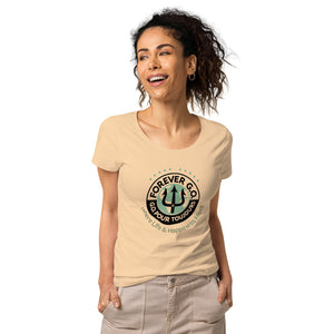 Women’s basic organic t-shirt - Forever GO Where Life & Happiness Meet