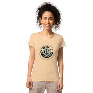 Women’s basic organic t-shirt - Forever GO Where Life & Happiness Meet