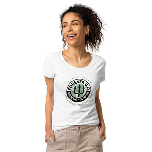 Women’s basic organic t-shirt - Forever GO Where Life & Happiness Meet