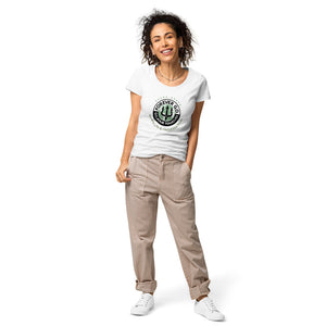 Women’s basic organic t-shirt - Forever GO Where Life & Happiness Meet