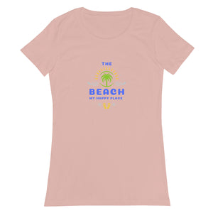 Women’s fitted t-shirt- The Beach My Happy Place