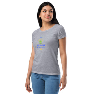 Women’s fitted t-shirt- The Beach My Happy Place