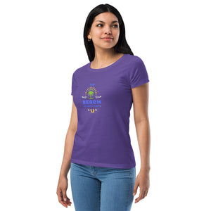 Women’s fitted t-shirt- The Beach My Happy Place