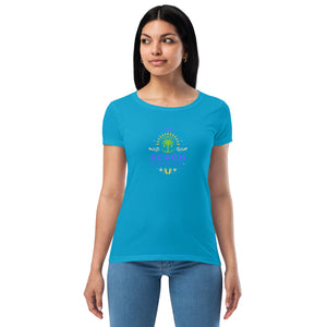 Women’s fitted t-shirt- The Beach My Happy Place